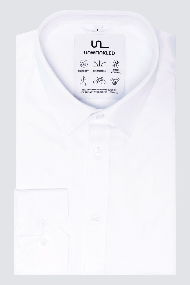 Men's performance white business shirt - NON-IRON - CONSTANT WHITE
