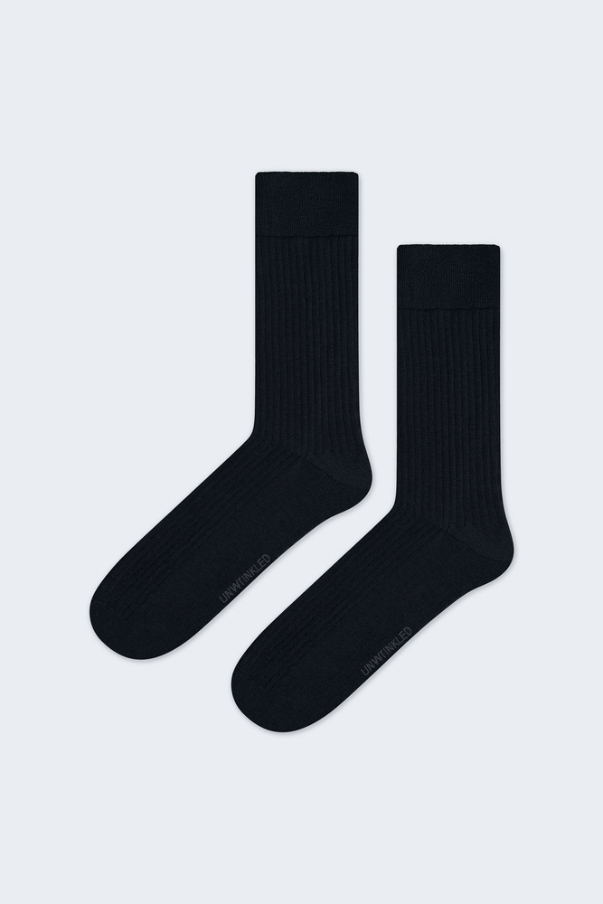 Performance business socks made from ultra-fine merino yarn - BLACK