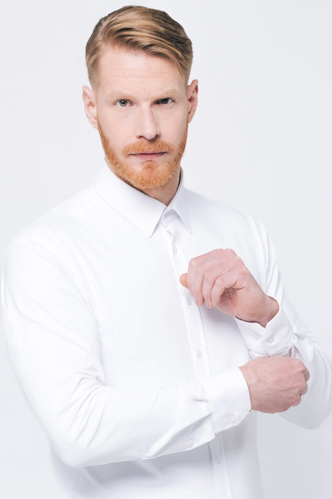 Men's functional white business shirt - CONSTANT WHITE