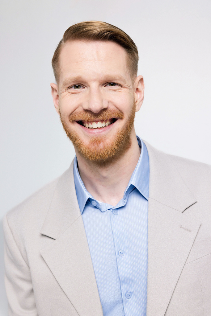 Men's performance blue business shirt - BLUE TEXTURE