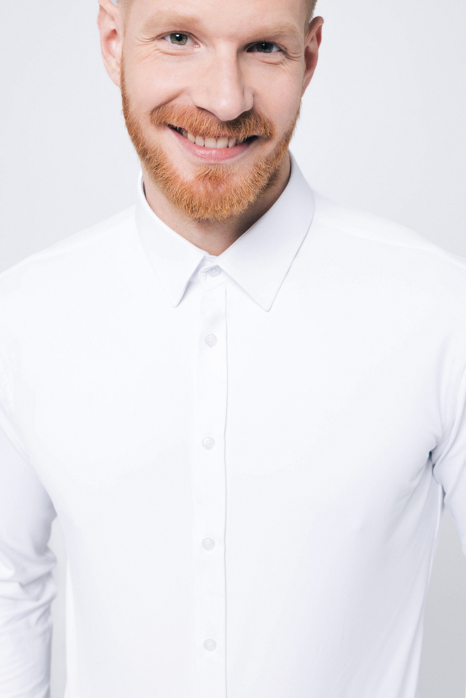 Men's performance white business shirt - NON-IRON - CONSTANT WHITE