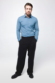 Męska funkcyjna koszula w mikrowzór - TURQUOISE BREEZE