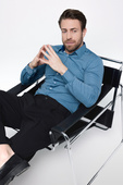 Men's patterned functional shirt - TURQUOISE BREEZE