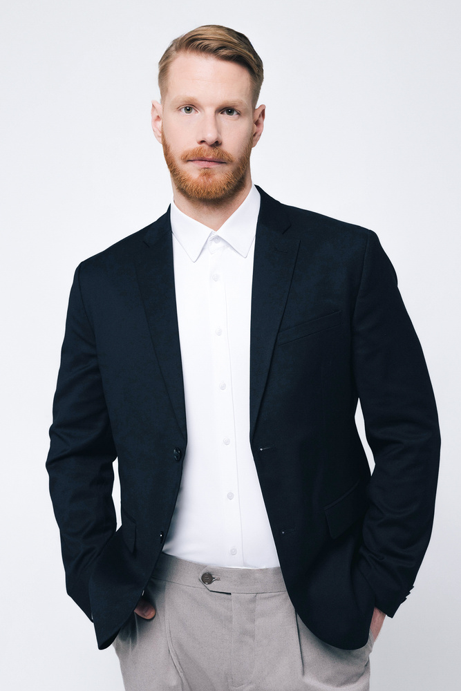 Men's performance white business shirt - NON-IRON - CONSTANT WHITE