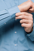 Men's patterned functional shirt - TURQUOISE BREEZE