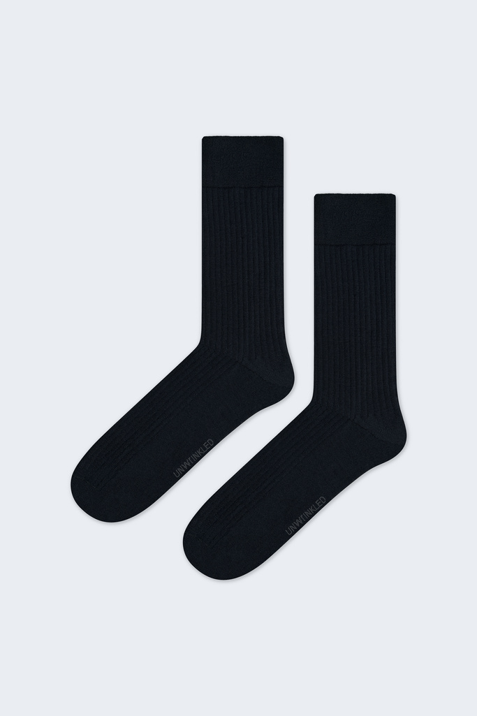 Functional business socks made from ultra-fine merino yarn - BLACK