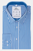 Funktionell businesskjorta för herr med ränder - CLASSIC STRIPES BLUE