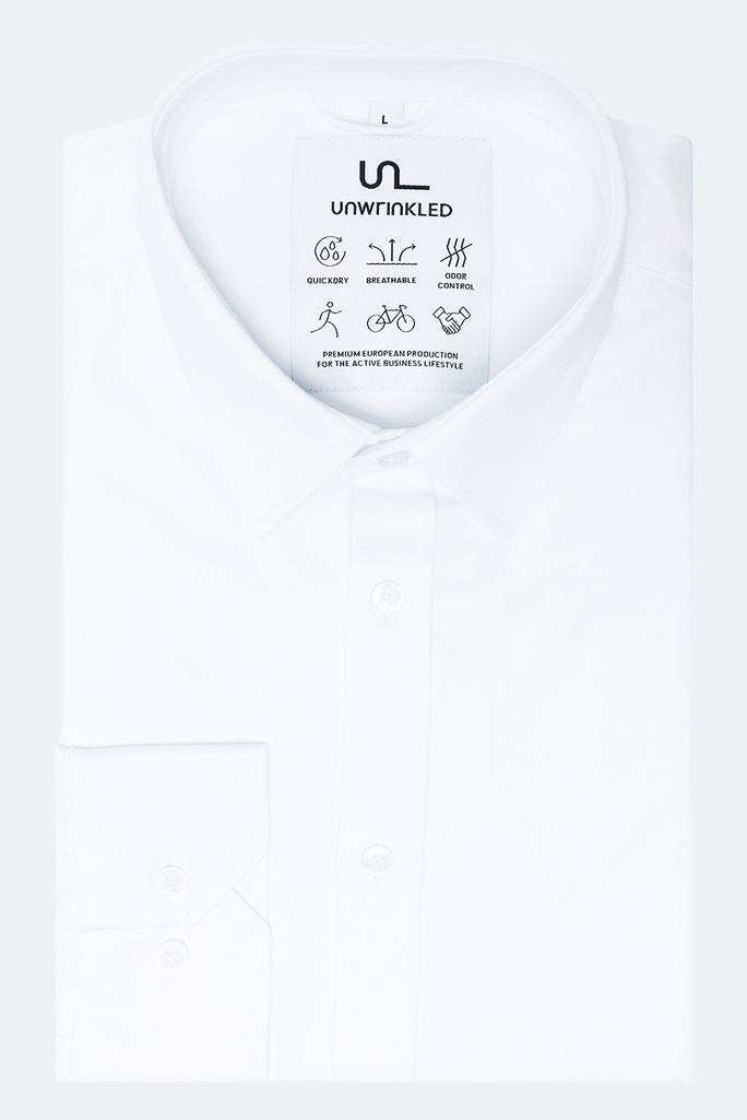 Men's performance white business shirt - CONSTANT WHITE