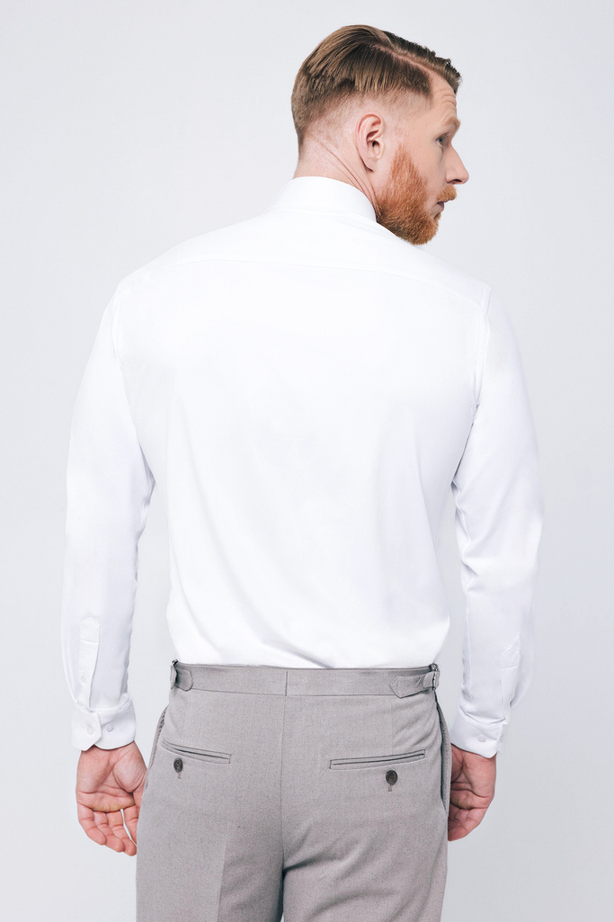 Men's functional white business shirt - CONSTANT WHITE