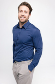 Men's functional business shirt navy blue - NEW OXFORD NAVY