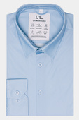 Men's functional blue business shirt - BLUE TEXTURE