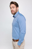 Men’s performance business striped shirt - CLASSIC STRIPES BLUE