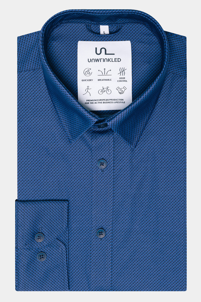 Men's functional business shirt navy blue - NEW OXFORD NAVY