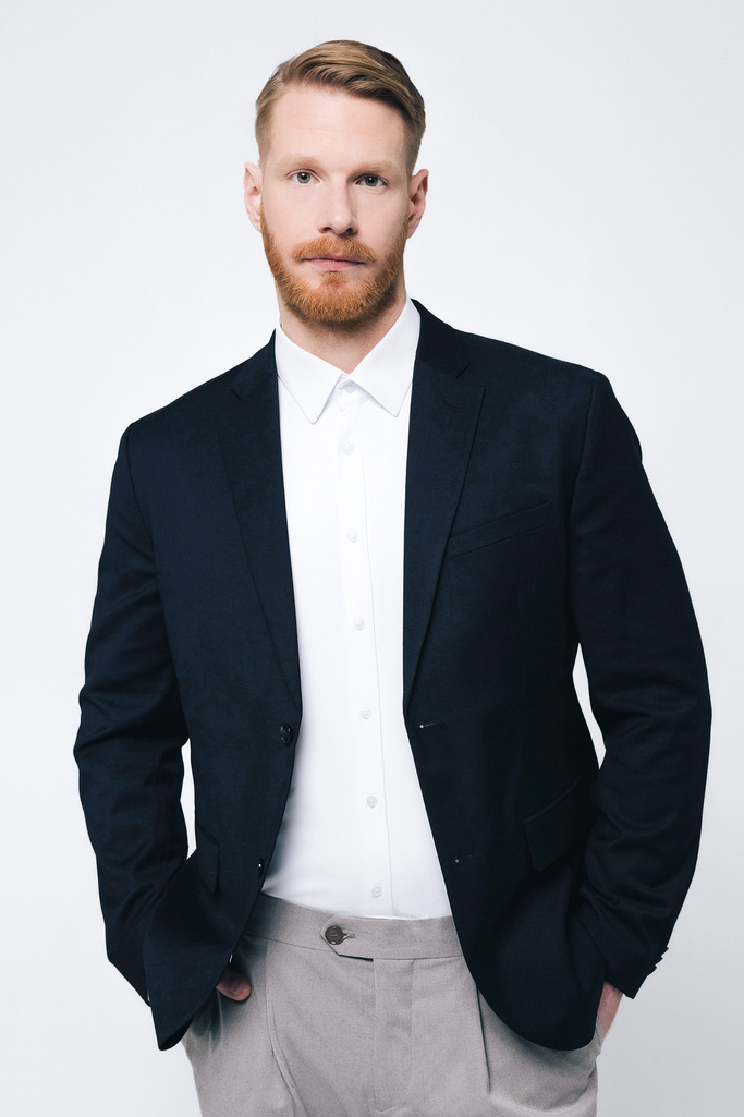 Men's functional white business shirt - CONSTANT WHITE