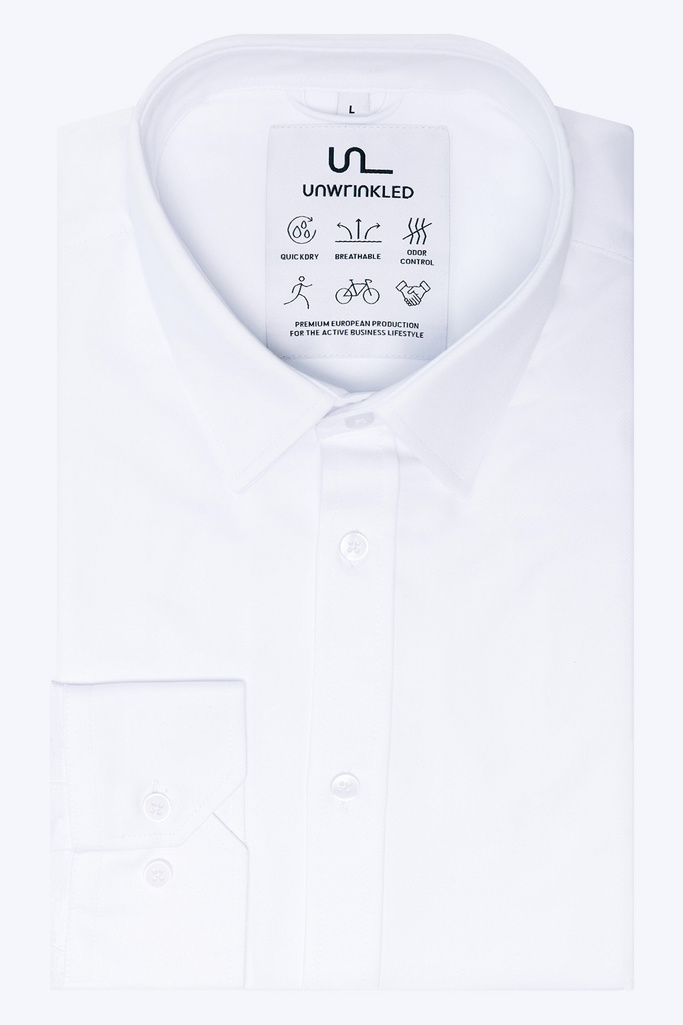 Men's functional white business shirt - CONSTANT WHITE