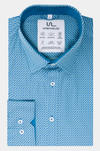 Men's patterned functional shirt - TURQUOISE BREEZE